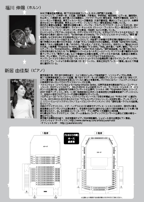 ウェルカムキッズVol.2 宇宙からの贈り物 魔法のホルンを聴こう!!チラシ出演者説明